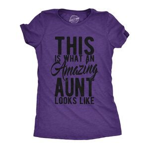 Womens This Is What An Amazing Aunt Looks Like T shirt Funny Family Tee for